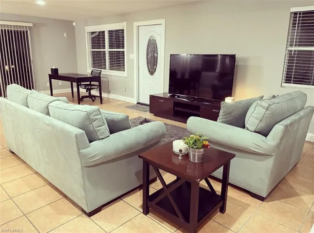 Living room with baseboards