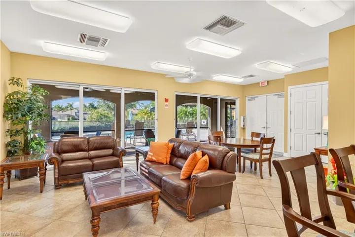 Black Bear Ridge Gathering Room Overlooking the Screened Lanai and Pool Area