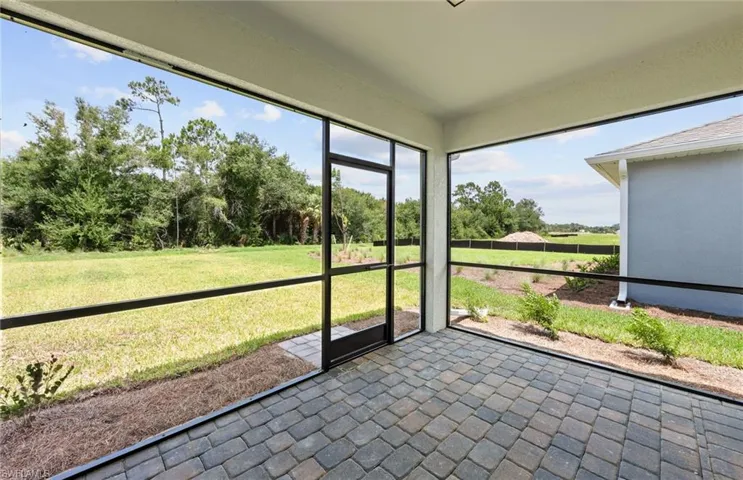 Screened, covered lanai