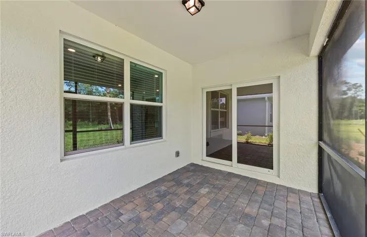 Screened, covered lanai