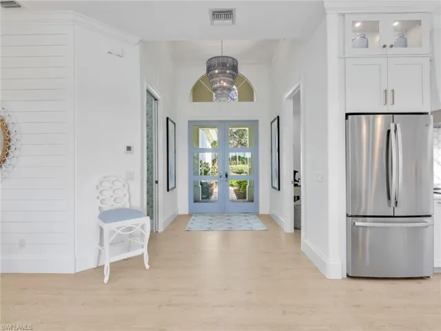 Front Entry with Designer Chandelier