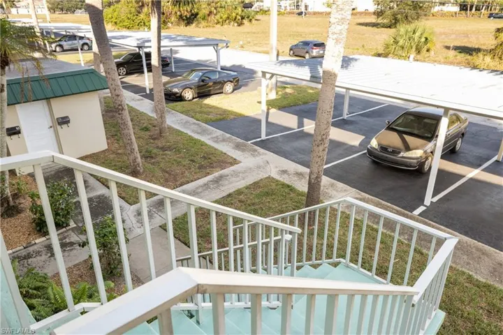 View of the entry stairs