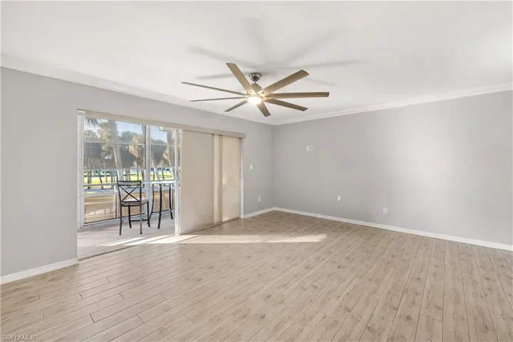 View of living room and lanai
