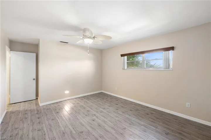 Guest bedroom view of entry door
