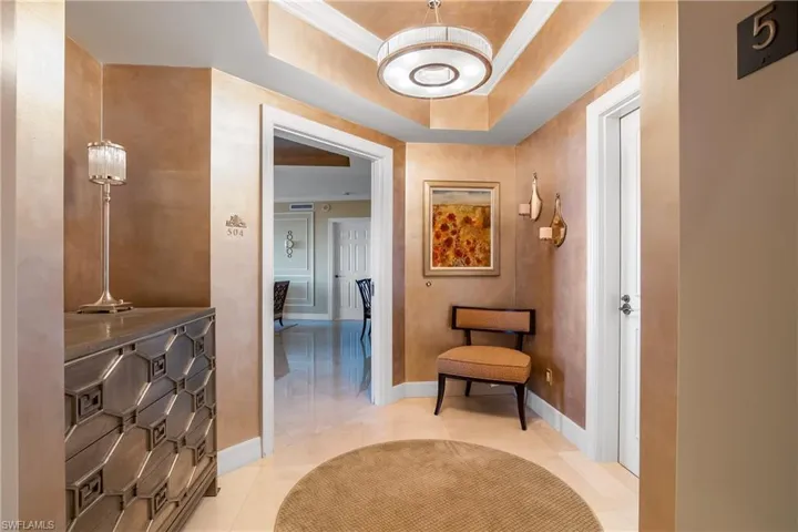 Entry into the condo from your elevator