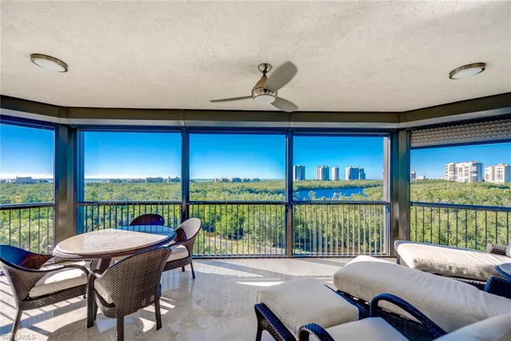 Enclosed Lanai Looking at the Gulf of Mexico