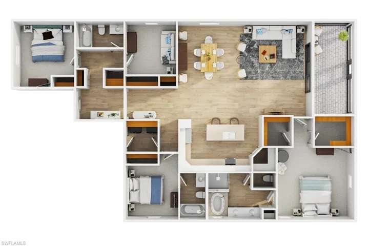 View of room layout