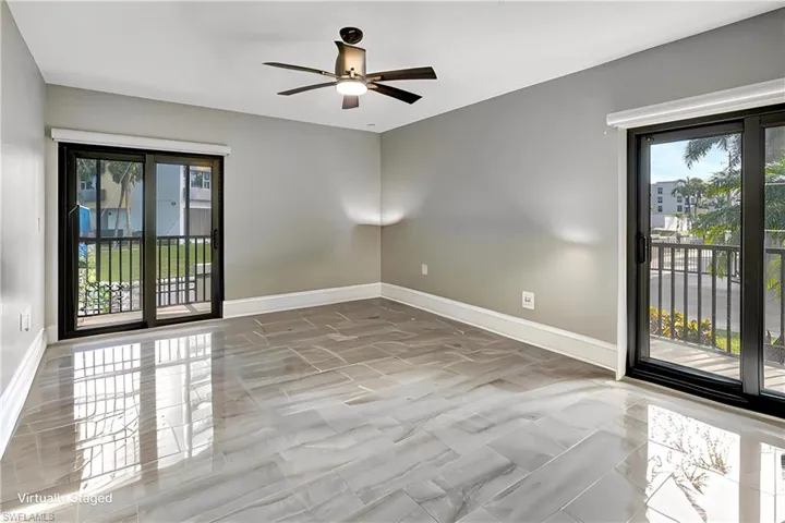 Spacious Primary bedroom with walk out balcony