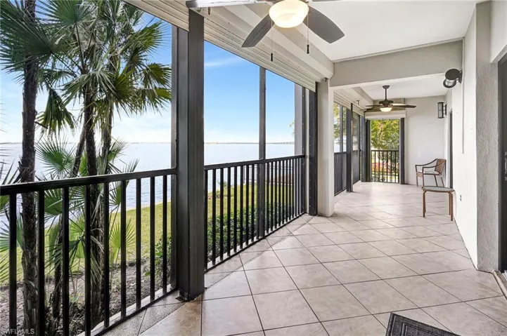 Balcony overlooking the Caloosahatchee River