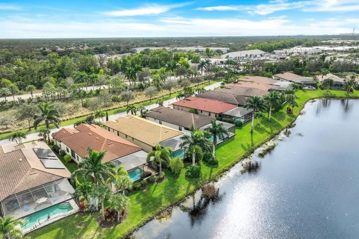 Birds eye view looking south