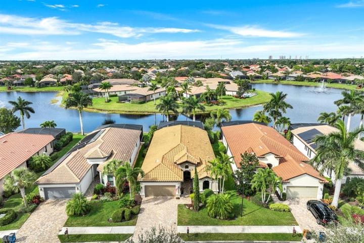 Birds eye view looking west with full lake view