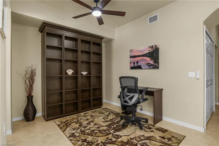 Office area with Murphy Bed