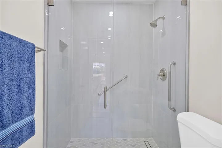 Bathroom featuring a stall shower