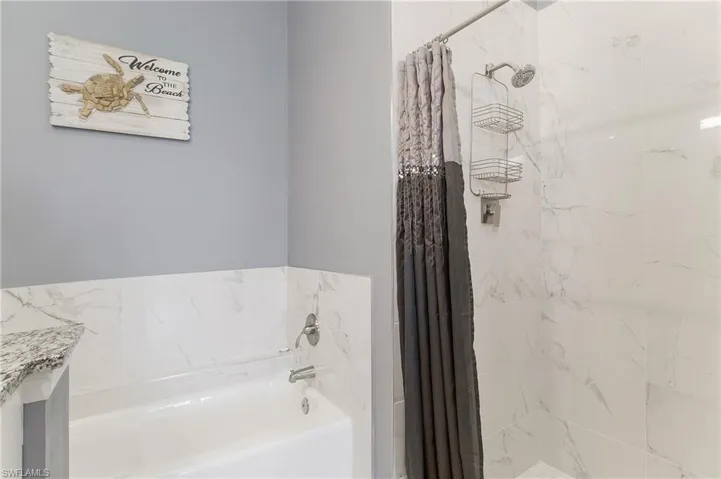 Separate tub and shower