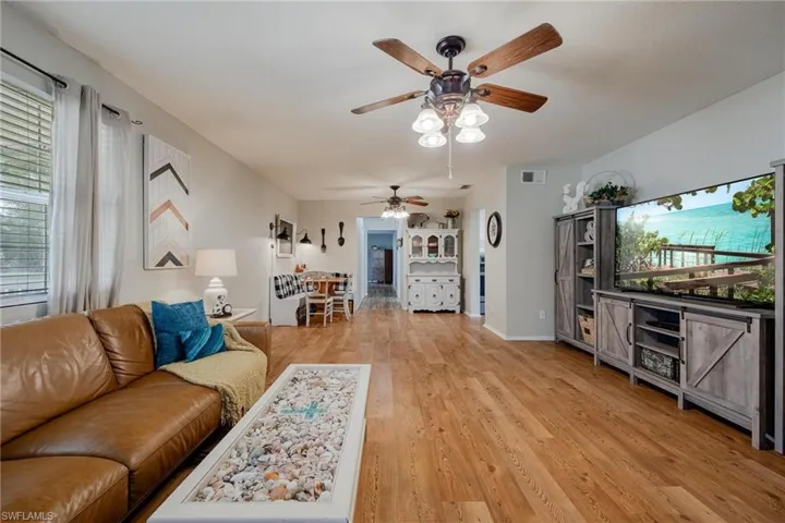 Main Living room looking toward casual dinette area.