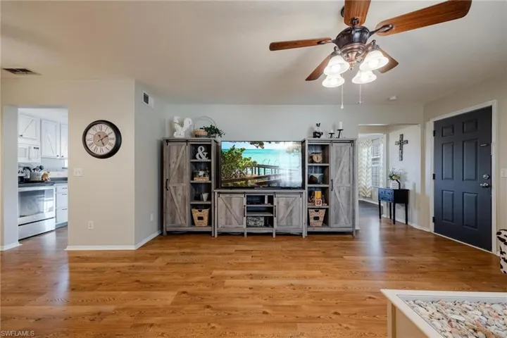 Living room with Farmhouse style. Furnishings are negotiable.