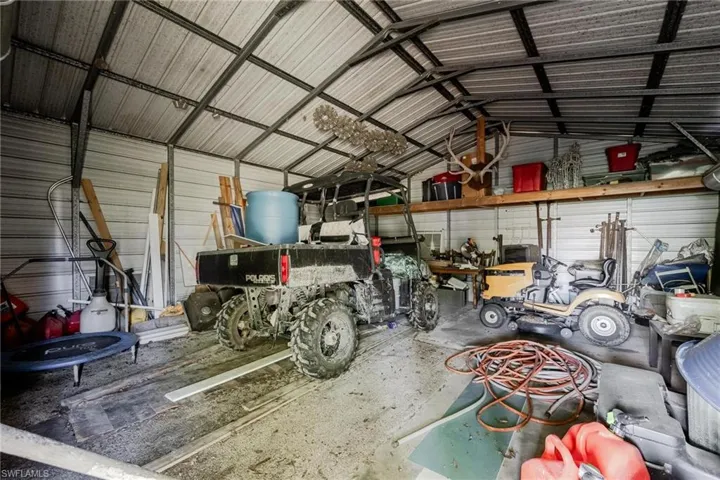 Metal Building inside.