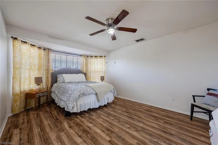 Located upstairs, Tthis is the second room in the home that has a private en-suite bath and large walk in closet.