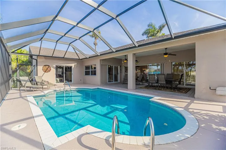 Pool deck has lots of room for lounging in the  sun along with and outdoor pool bath and shower!!! it is party time!!