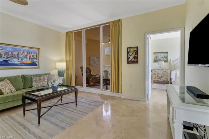 Living room with ceiling fan