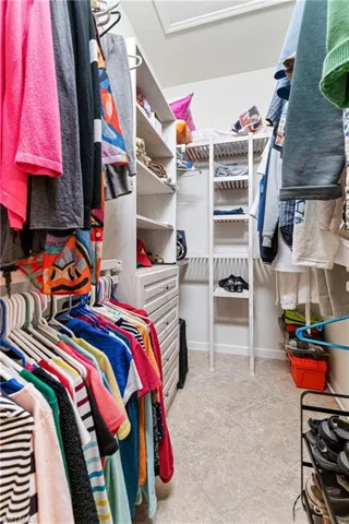 View of walk in closet