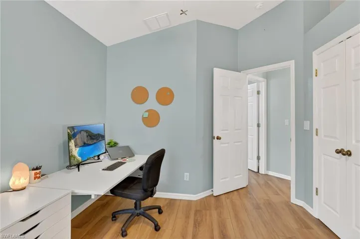 Versatile bedroom that is used an office