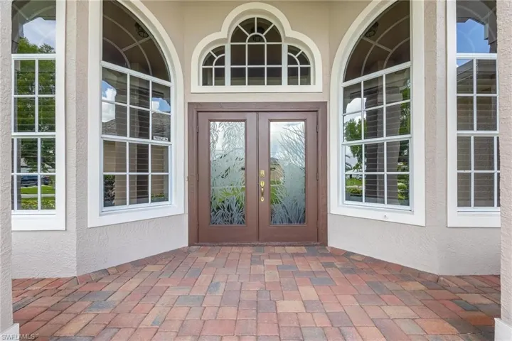 View of exterior entry with french doors