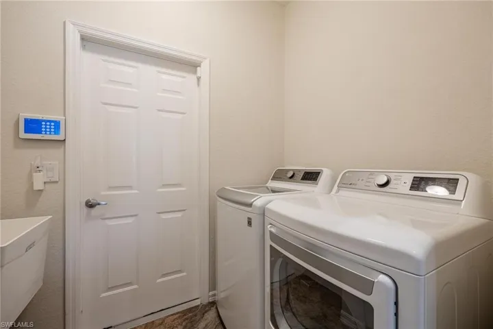 Laundry area with independent washer and dryer