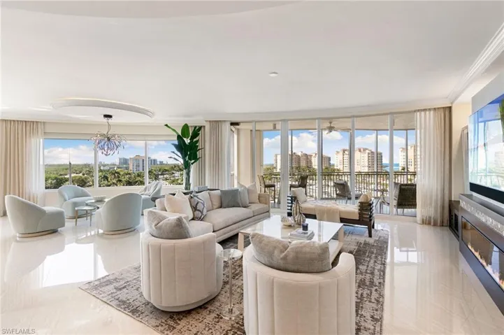 Light-Filled Views from Living Room and Sitting Room