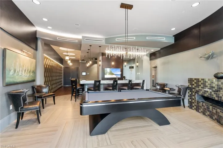 Billiards room for use by the residents