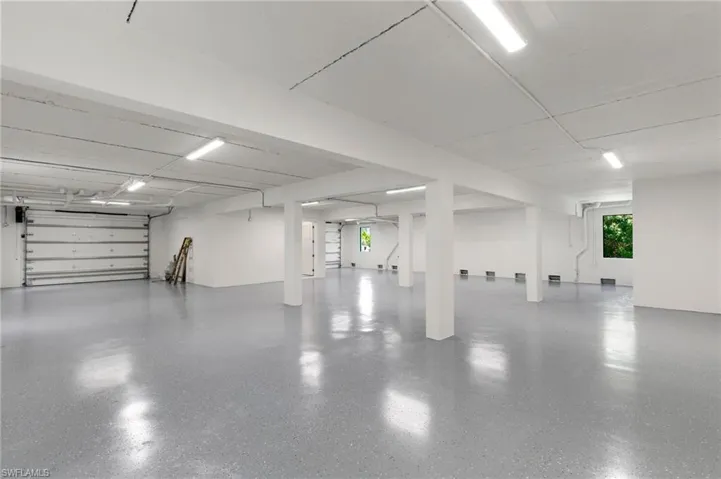 Garage accommodates six cars