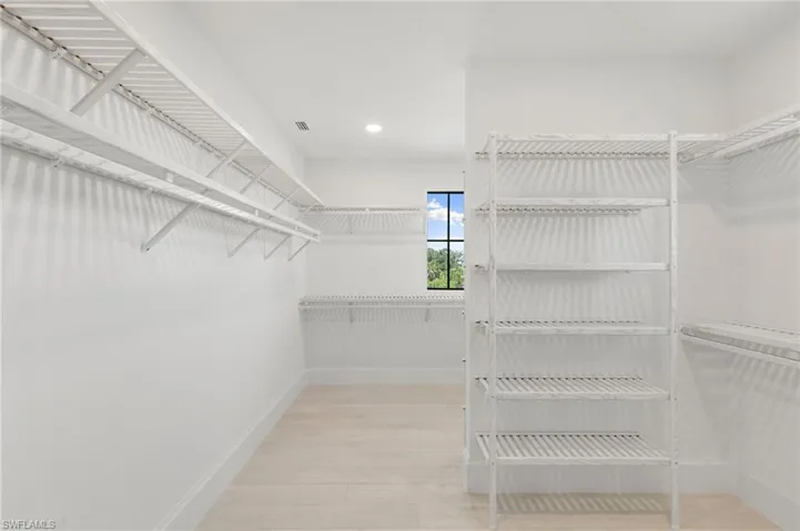 Ample storage in the Primary walk in
