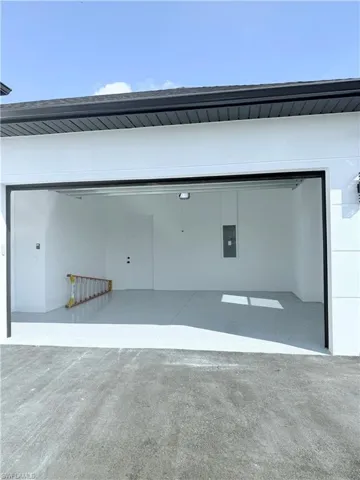 Garage with electric panel