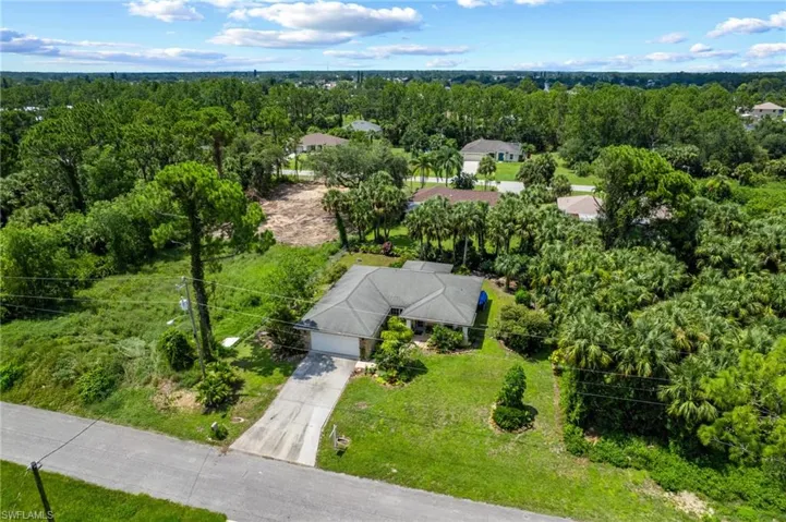 Drone / aerial view of a heavily wooded area