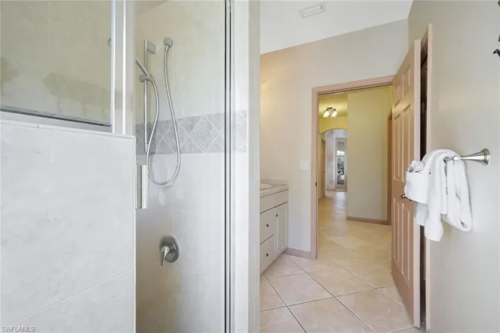 The Full Guest Bathroom has a walk in shower