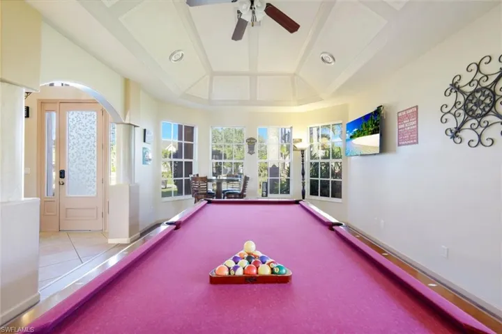 The Living Room is utlized as a Games Room