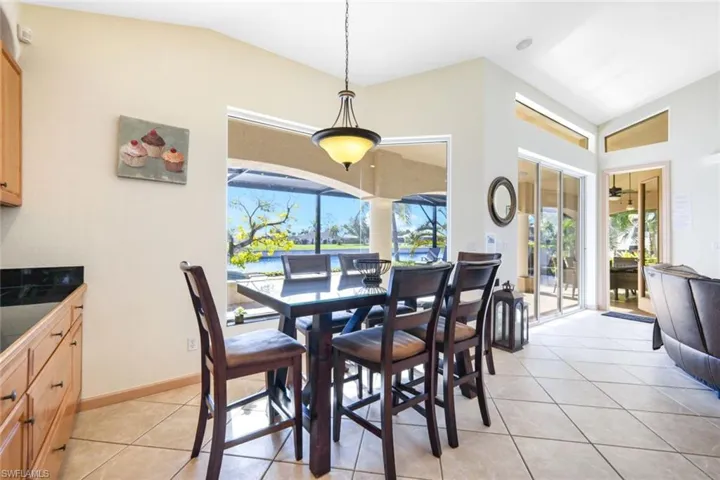 The open plan Dining area