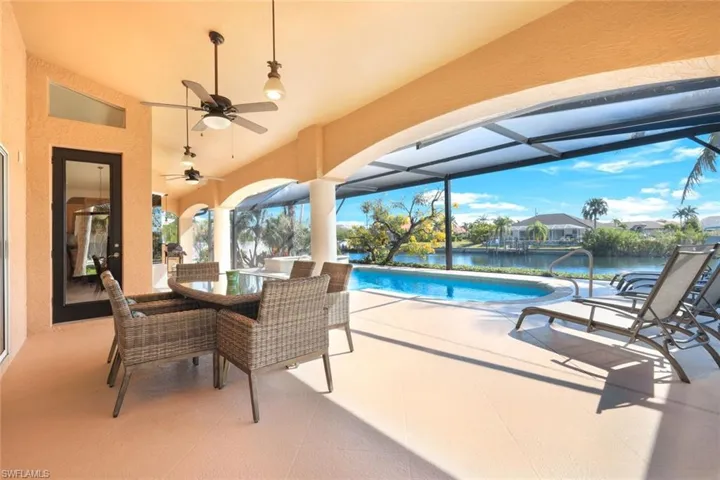 The covered lanai