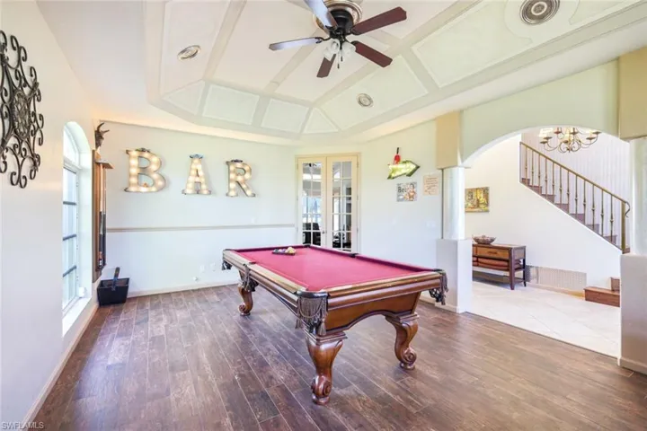 The separate Living Room has been transformed in to a Games Room