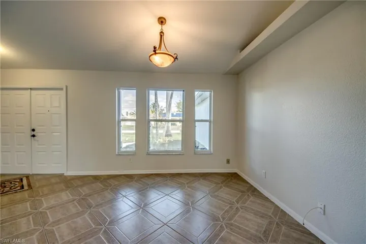 Entrance foyer with baseboards