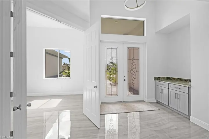 Entrance foyer with french doors