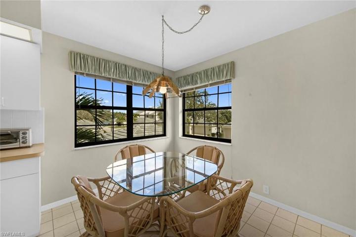 bright and sunny eating area