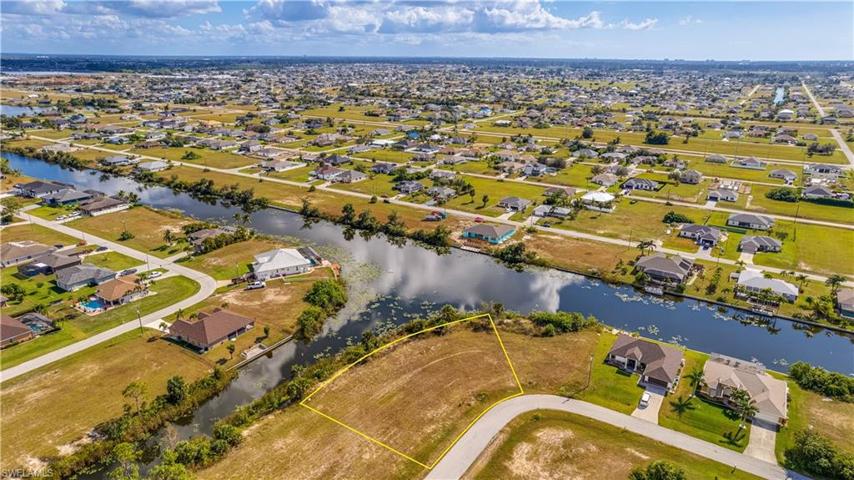 Close to 1/2 acre - wide waterway with lots of water frontage.