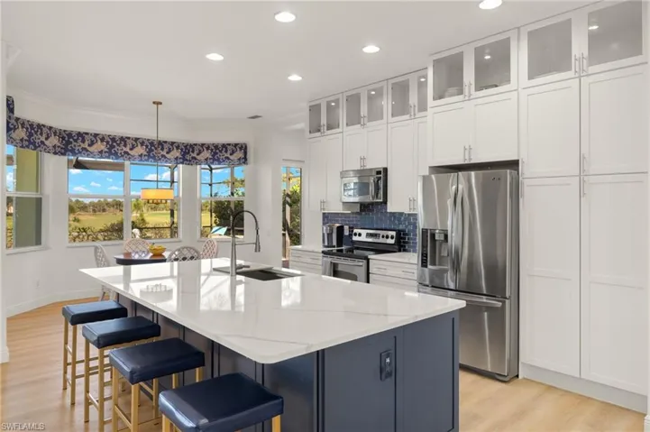 Island Kitchen W/ Stainless Steel Appliances & Cabinet Space Storage Galore