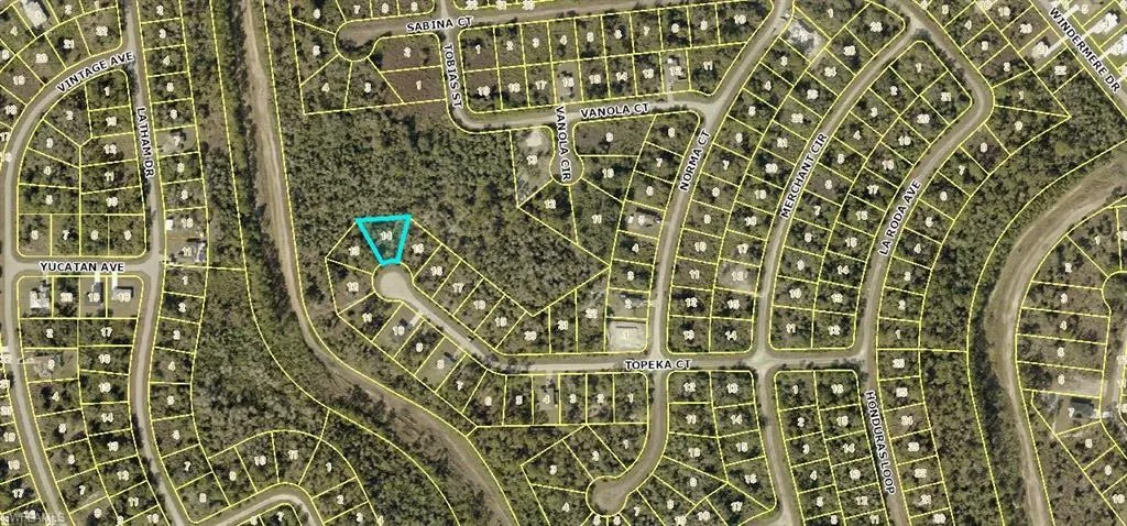 Aerial map of property and surrounding area