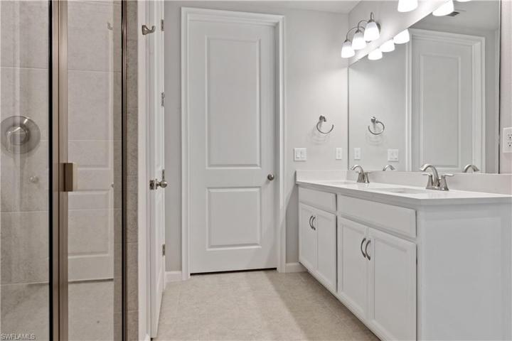 Carmel Owner's Bathroom - home will have shaker style cabinets, same color