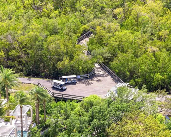 Directly across from Mile Marker 36 and the beach tram station