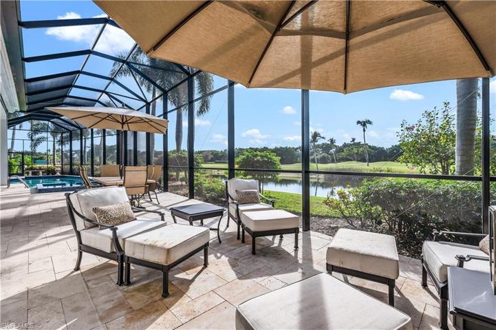 Wide water views from Lanai with multiple seating and conversation areas