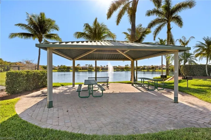View of patio / terrace featuring a water view