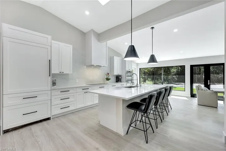Large kitchen with clean lines